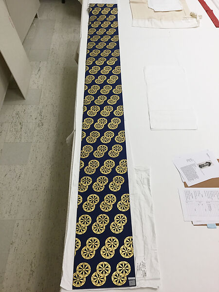 Dance ensemble, silk, cotton, metal, paper, wood, paint, Japanese