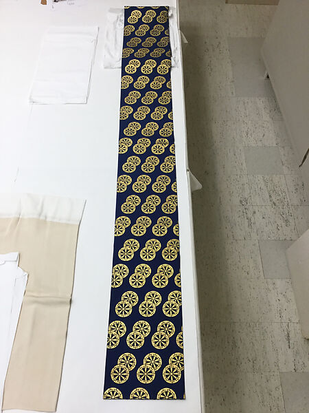 Dance ensemble, silk, cotton, metal, paper, wood, paint, Japanese