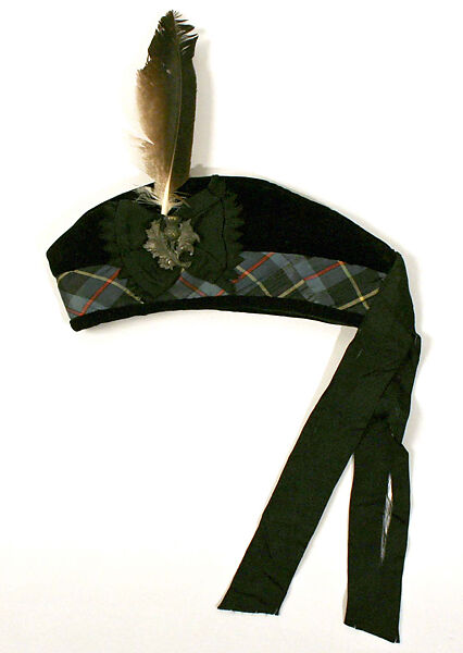 Ensemble, (a, b) silk, metal
(c) silk, wool
(d, e, g, h) wool
(f) leather, metal, hair
(i) silk
(j) metal, glass
(k) silk, metal, feather, Scottish