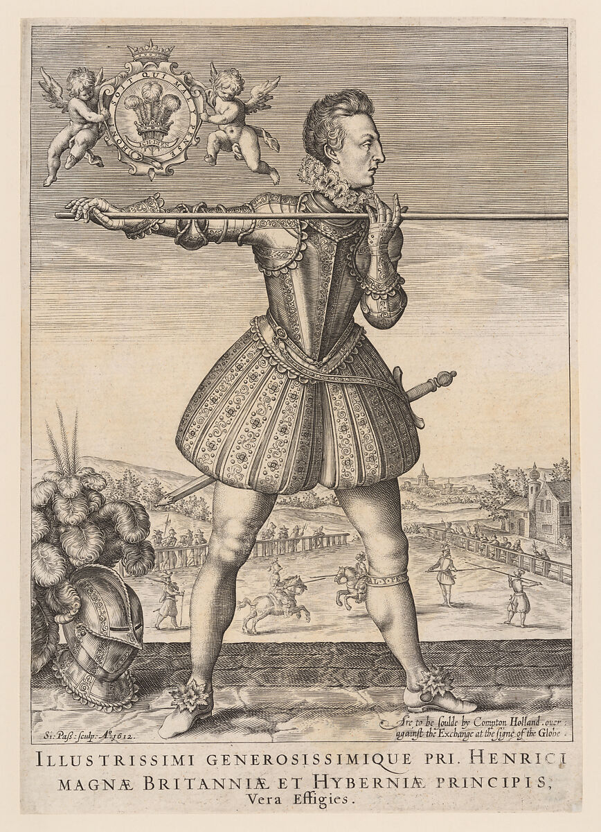 Henry Frederick, Prince of Wales, with the pike, Simon de Passe (Dutch, Cologne ca. 1595–1647 Copenhagen), Engraving 