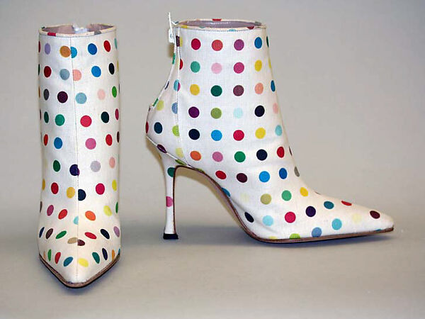 "Dot Boot", Damien Hirst (British, born Bristol, 1965), a,b) cotton, leather, British