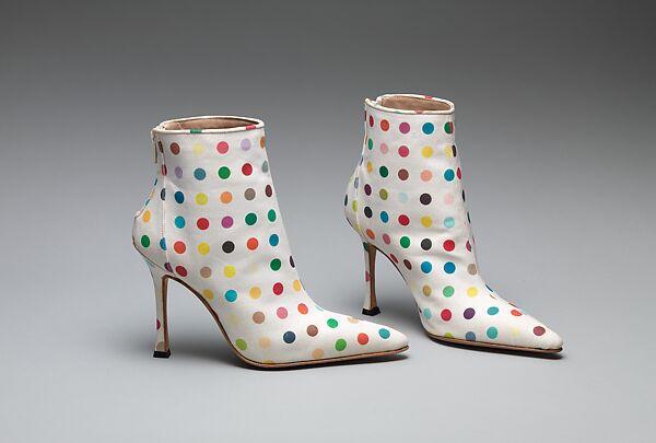 "Dot Boot", Damien Hirst (British, born Bristol, 1965), a,b) cotton, leather, British