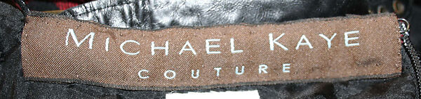 Evening dress, Michael Kaye (American, born Canada, 1965), wool, leather, American