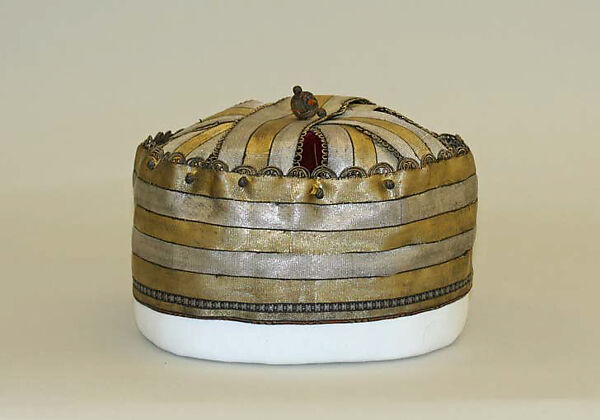 Ensemble, Silk, cotton, metal wrapped thread