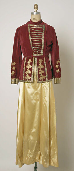 Ensemble, Silk, cotton, metal wrapped thread