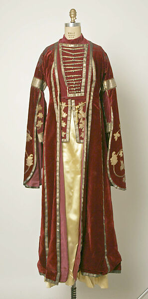 Ensemble, Silk, cotton, metal wrapped thread