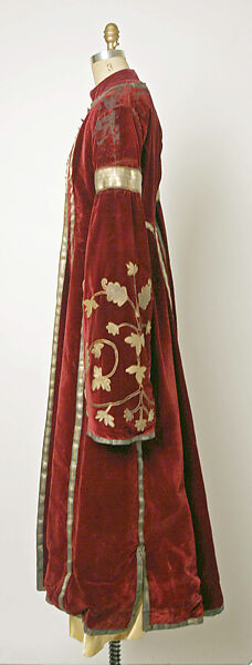 Ensemble, Silk, cotton, metal wrapped thread