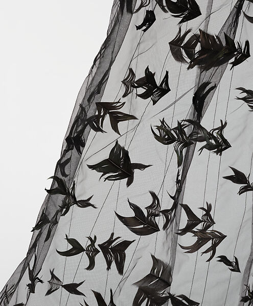 Ensemble, Rick Owens (American, born 1961), feather, silk, denim, leather, American
