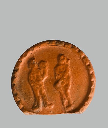 Oil Lamp Reflector with Adam and Eve