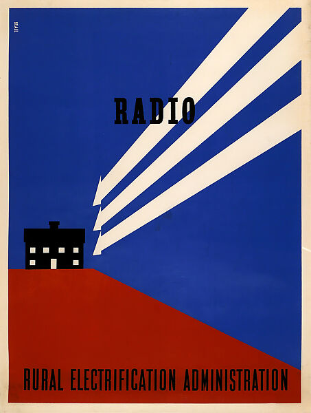 Rural Electrification Administration, Radio, Lester Beall  American, Screenprint