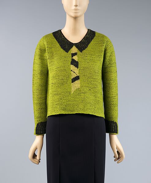 Sweater, Schiaparelli (French, founded 1927), wool, French 