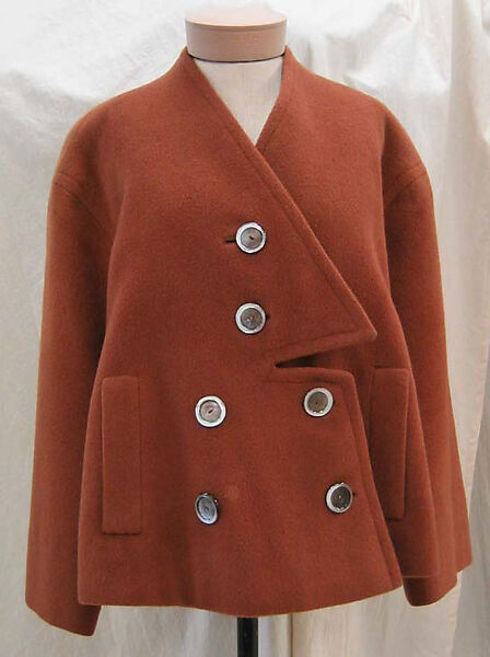 Coat, Schiaparelli (French, founded 1927), wool, silk, French 