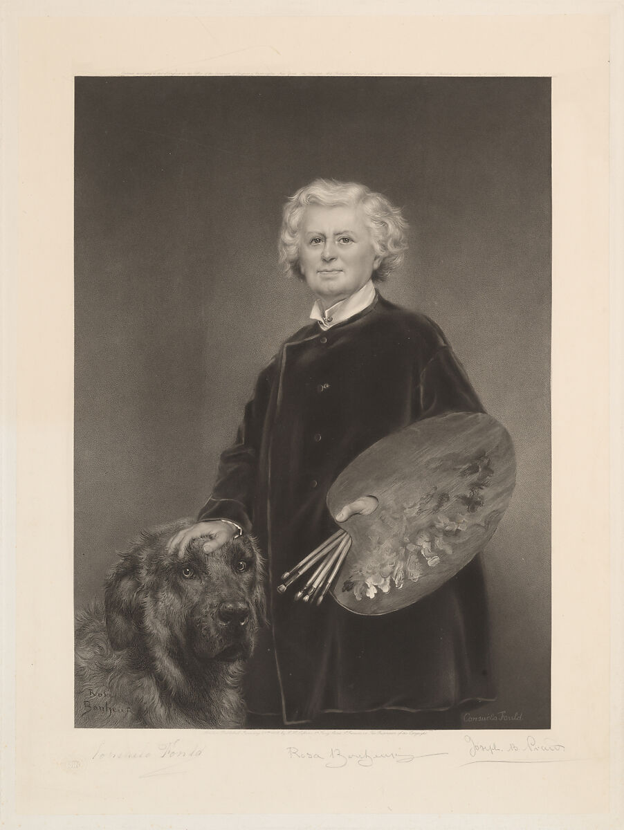 Rosa Bonheur, Joseph Bishop Pratt (British, London 1854–1910 London), Mixed method mezzotint on chine collé; proof before letters 