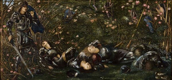 The Prince Enters the Wood, Sir Edward Burne-Jones (British, Birmingham 1833–1898 Fulham), Oil on canvas 