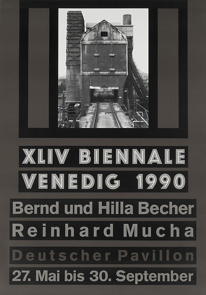 Bernd und Hilla Becher, Reinhard Mucha, Deutscher Pavilion, 44th Biennale, Venice, Italy, Bernd and Hilla Becher (German, active 1959–2007), Photomechanical reproduction 