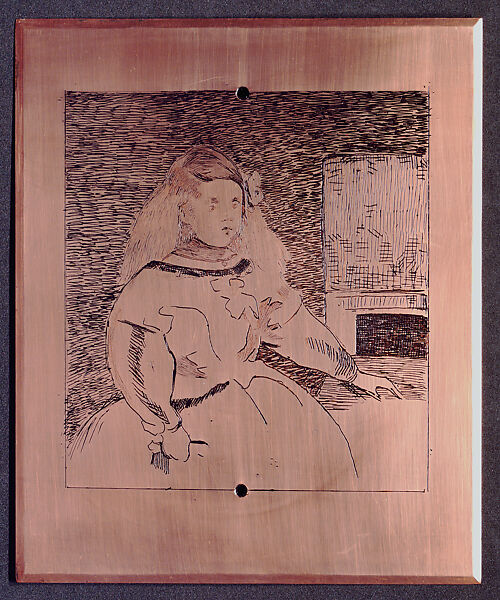 The Infanta Margarita, after Velázquez, Edouard Manet (French, Paris 1832–1883 Paris), Etched copperplate, French 