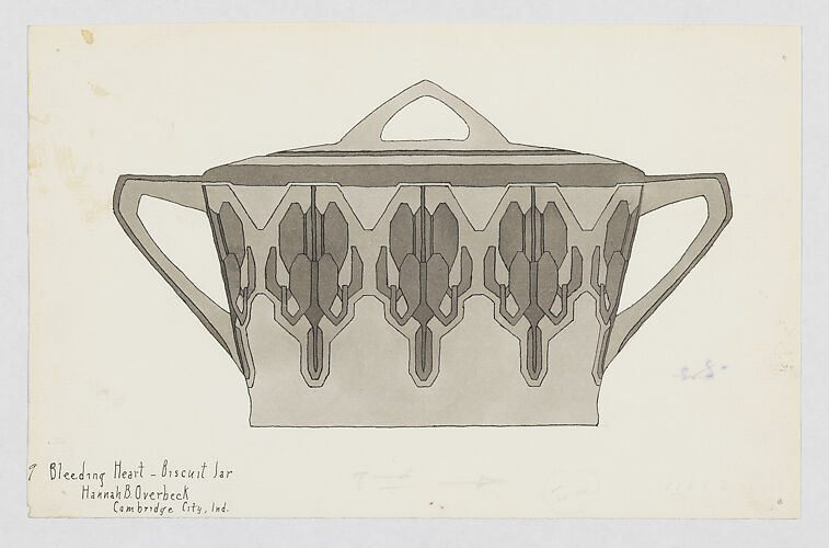 Bleeding Heart Biscuit Jar Design