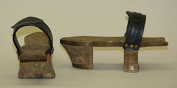 Hammam Shoes, Wood, metal, leather 