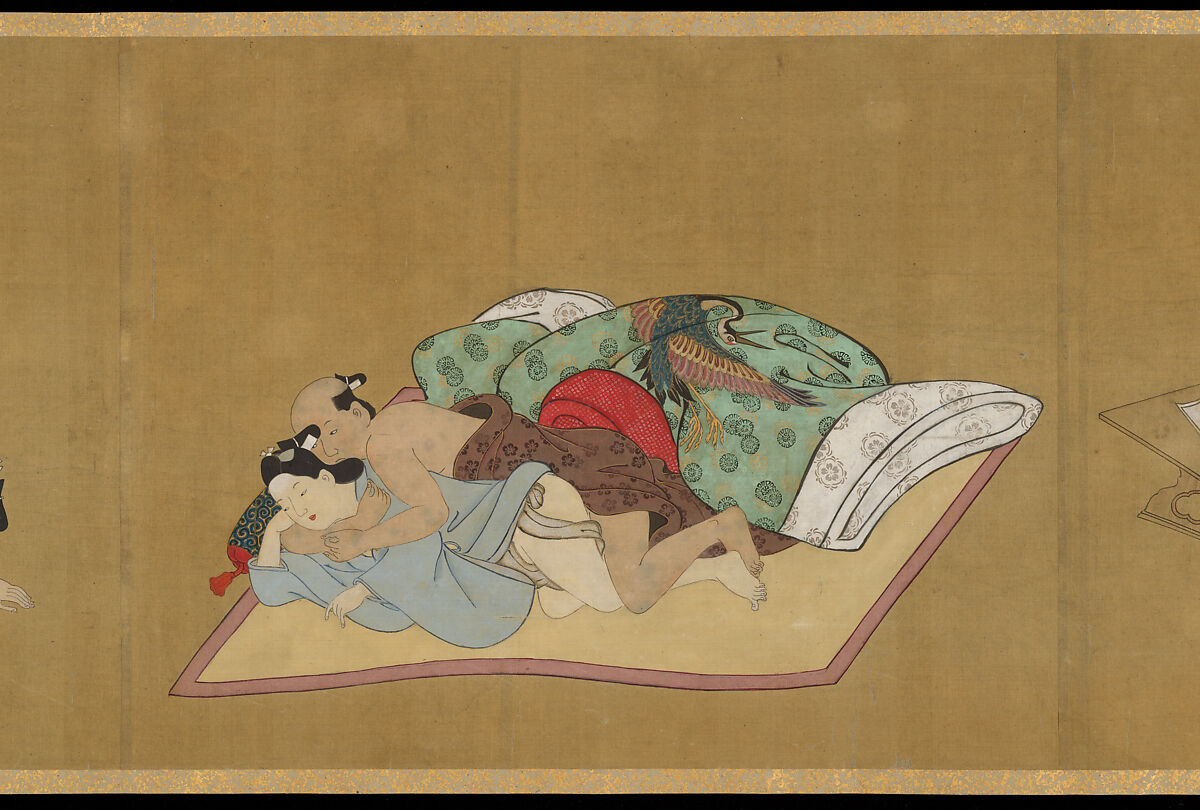 Handscroll of Ten Homoerotic (Nanshoku) Scenes, Miyagawa Chōshun 宮川長春 (Japanese, 1683–1753), Handscroll; ink and colors on silk, Japan