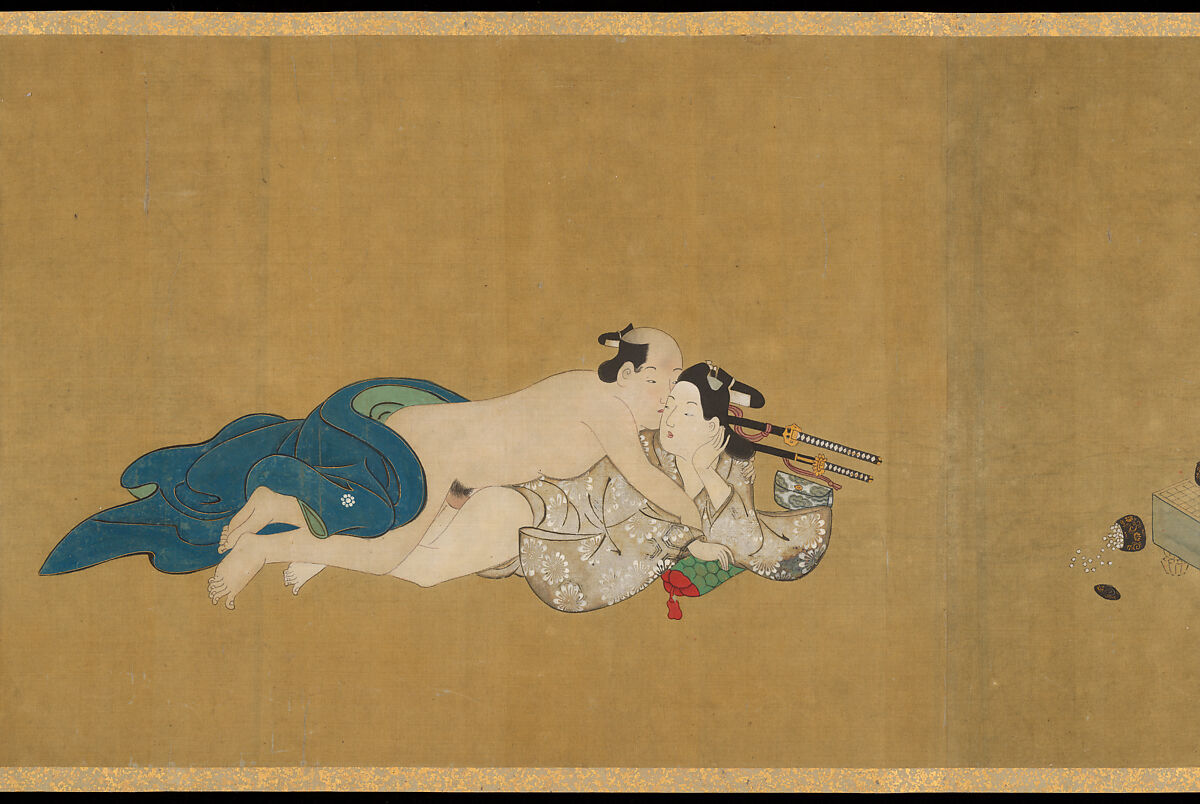 Handscroll of Ten Homoerotic (Nanshoku) Scenes, Miyagawa Chōshun 宮川長春 (Japanese, 1683–1753), Handscroll; ink and colors on silk, Japan