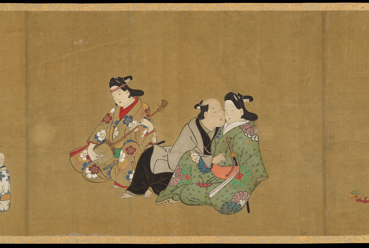 Handscroll of Ten Homoerotic (Nanshoku) Scenes, Miyagawa Chōshun 宮川長春 (Japanese, 1683–1753), Handscroll; ink and colors on silk, Japan