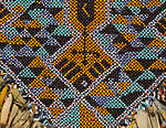 Sereu (beaded panel), Cenderawasih Bay artist, Glass beads, coconut palm fiber, cotton, Cenderawasih Bay