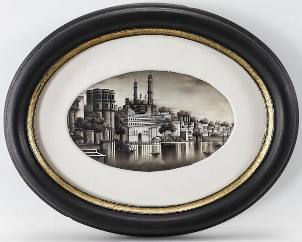 Painting of Alamgir Mosque, Unknown, Ink on ivory 