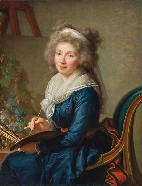 Still Life with a Vase of Flowers, Melon, Peaches, and Grapes, Charlotte Eustache Sophie de Fuligny Damas, marquise de Grollier (French, Paris 1741–1828 Epinay-sur-Seine), Oil on canvas