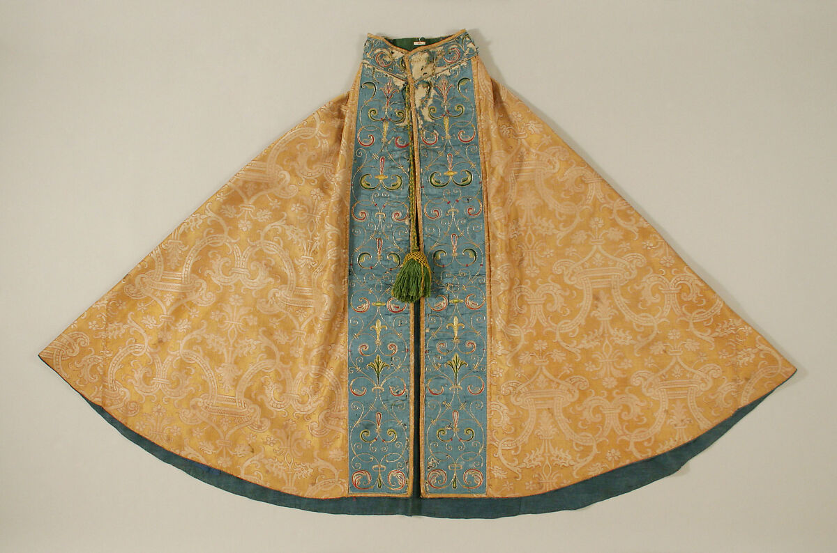 Cape, silk, metal thread, Spanish 