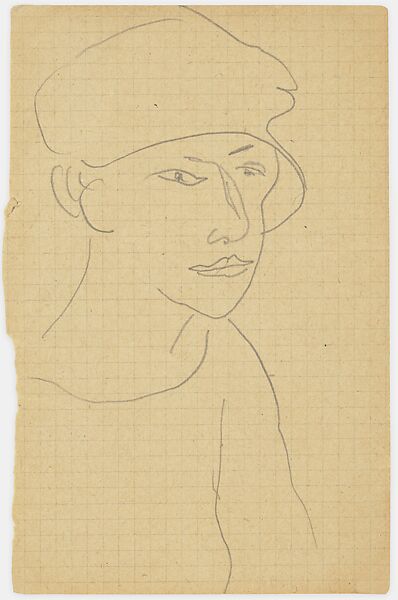 Study for "The Young Sailor" (Etude pour "Le jeune marin"), Henri Matisse (French, Le Cateau-Cambrésis 1869–1954 Nice), Crayon on notebook paper 