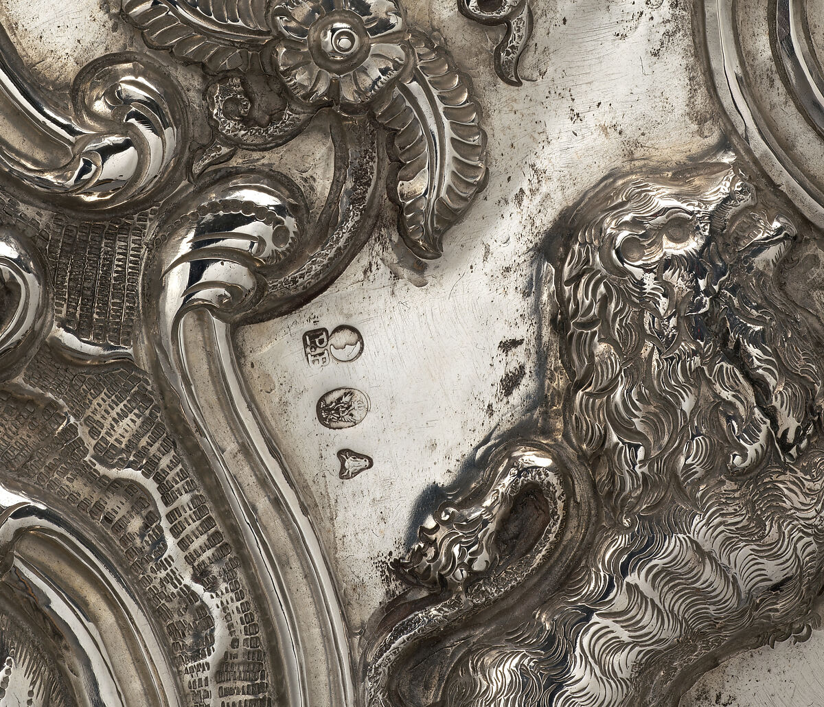 Hanukkah lamp, Pietro Borrani (Italian, active 1824–1873), Silver, Italian, Turin