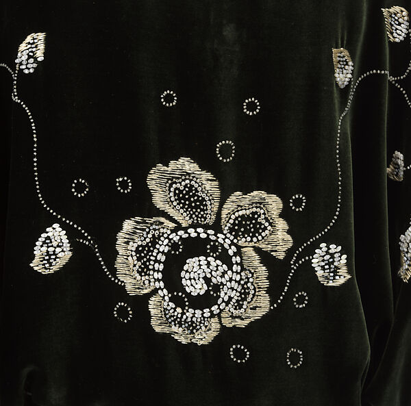 Dress, Madeleine &amp; Madeleine (French, 1919–1924/26), silk, glass, French