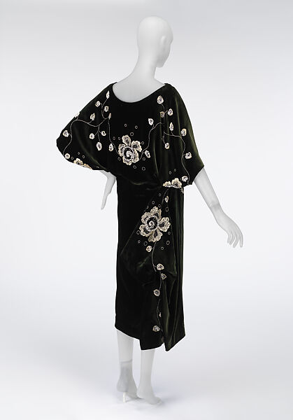 Dress, Madeleine &amp; Madeleine (French, 1919–1924/26), silk, glass, French