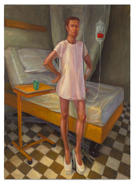 Man and I.V., Hugh Steers (American, Washington, DC 1962–1995 New York), Oil on canvas 