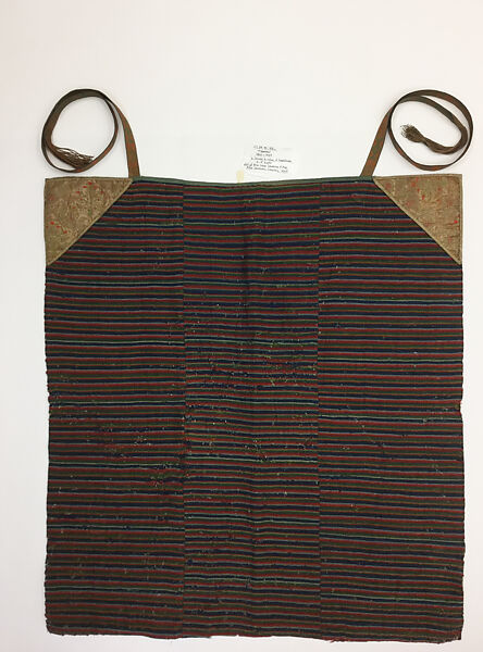 Ensemble, (a–c, e, f) silk, cotton, wool
(d) cotton, wool, clay, Tibet