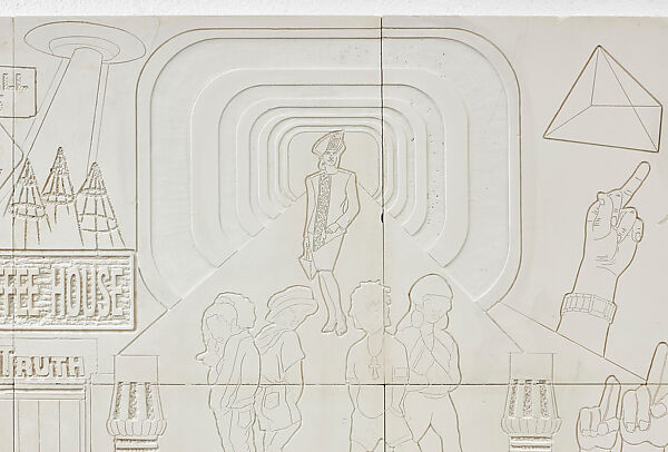 FreedomEx, Lauren Halsey (American, born Los Angeles, California, 1987), Gypsum on wood