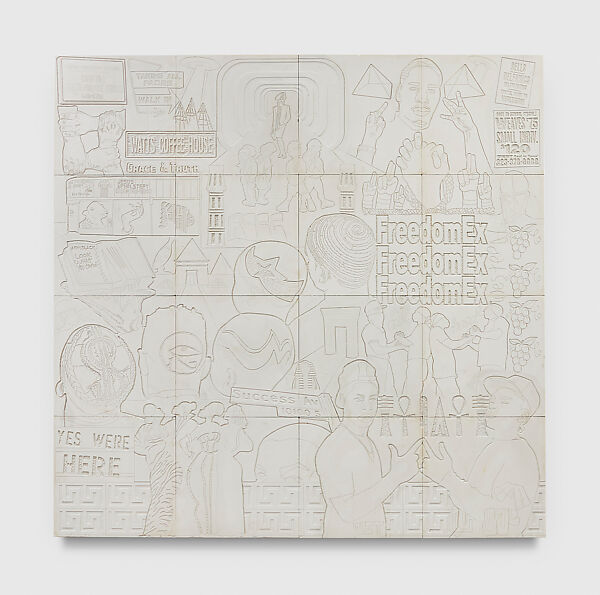 FreedomEx, Lauren Halsey (American, born Los Angeles, California, 1987), Gypsum on wood 