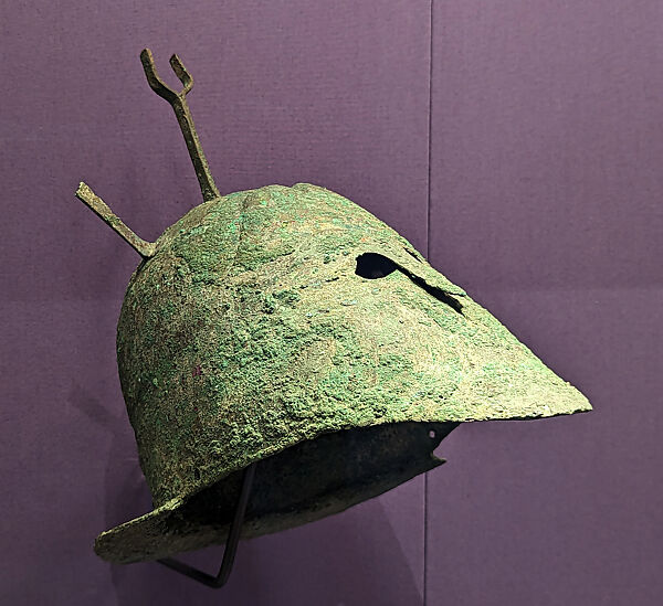 Helmet of Apulian-Corinthian Type, Bronze, Greek, South Italian 