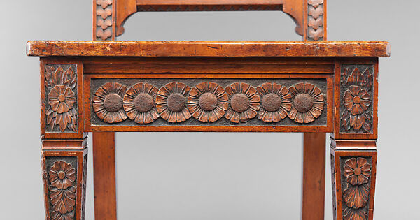 Chair, Possibly made by John Mowat (1840-1917), Walnut; brass casters, American