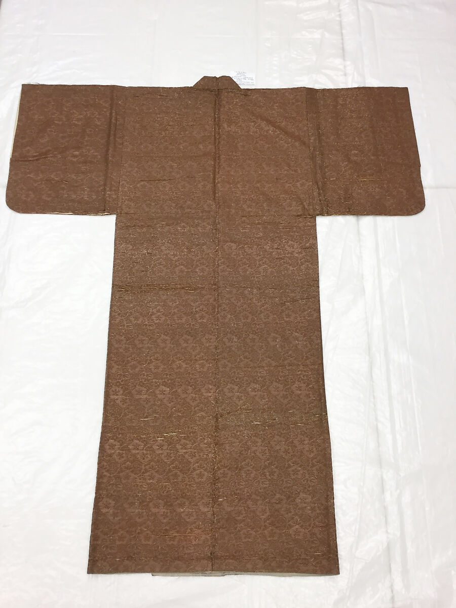 Theatrical costume, (e, f) cotton
(g) paper, Japan