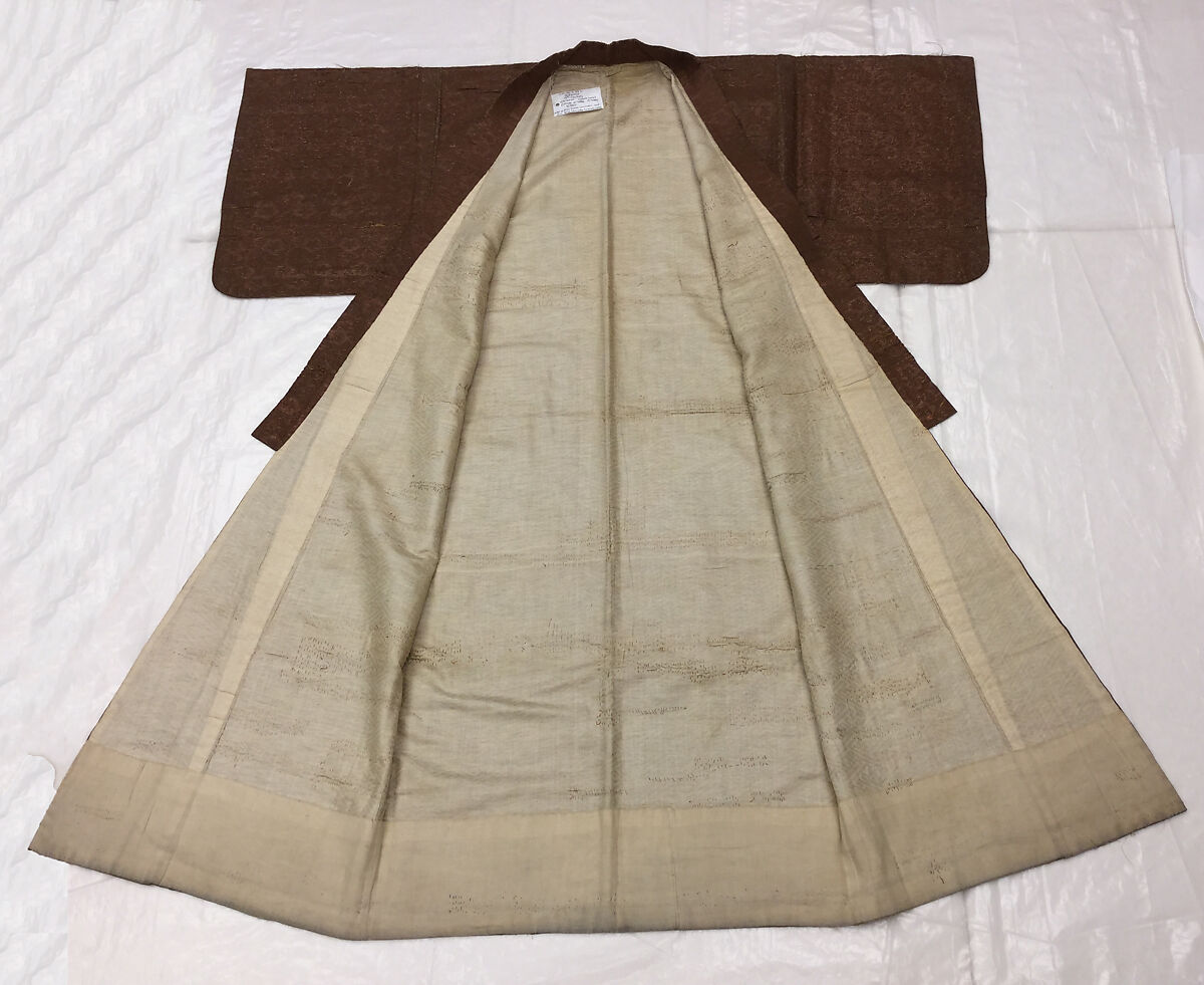Theatrical costume, (e, f) cotton
(g) paper, Japan