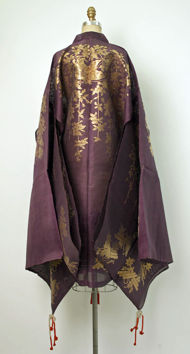 Theatrical costume, (e, f) cotton
(g) paper, Japan