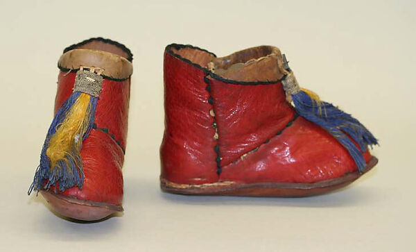 Bedouin Shoes, Leather, silk 