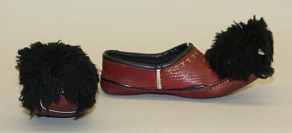 Slippers, leather, wool, Greek 