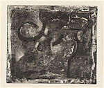 Composition with Arabic Calligraphy, Mohammad Omer Khalil, Etching, aquatint, scraping