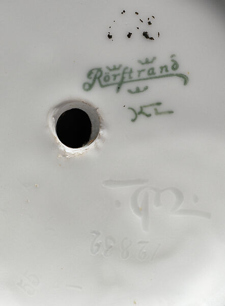 Vase with shrimp, Rörstrand Factory, Glazed porcelain, Swedish, Stockholm