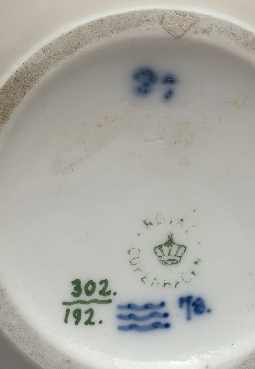 Vase with mushrooms, Royal Copenhagen (Danish, 1775–present), Glazed porcelain, Danish, Copenhagen