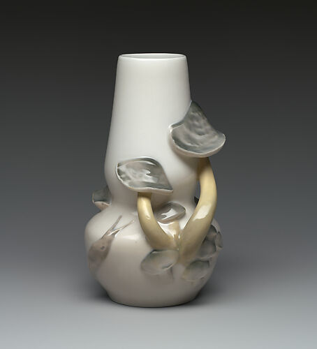 Vase with mushrooms