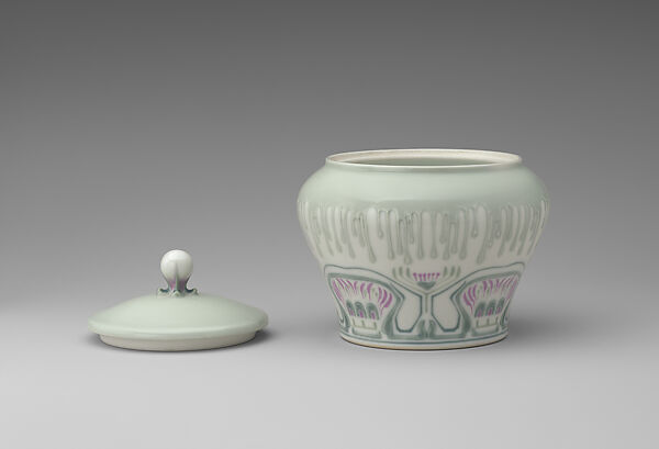 Bonbonnière, Georges de Feure (French, Paris 1868–1943 Paris), Hard-paste porcelain, French, Limoges