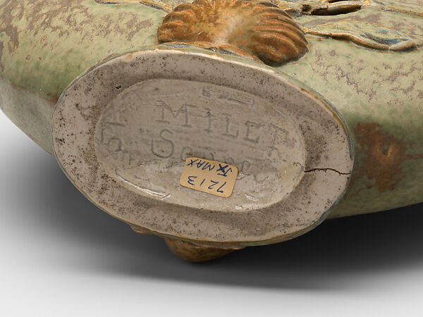 Vase with seaweed, Emile Belet (French, 1840–1904), Glazed stoneware, French, Sèvres